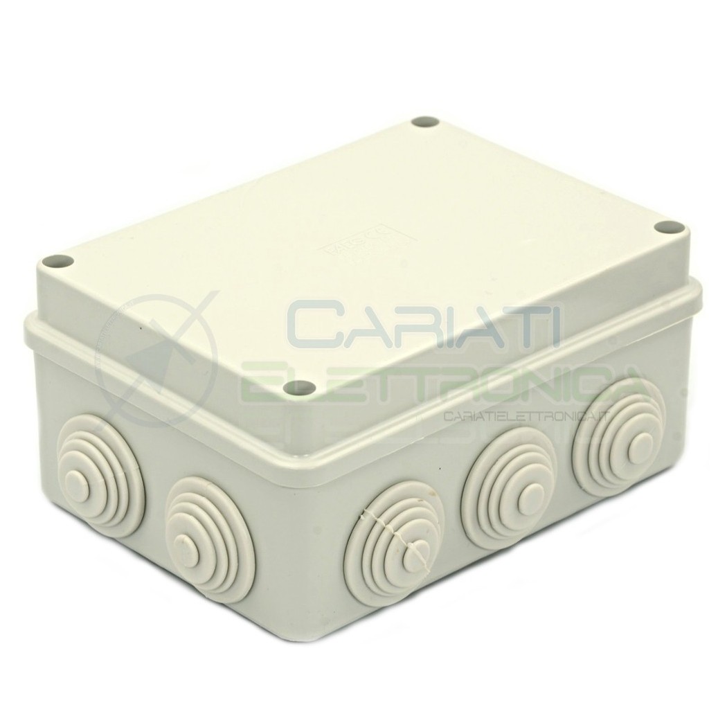 SCATOLA CASSETTA DI DERIVAZIONE 190x140x70mm CON 10 FORI PASSACAVI IP55 FAEG