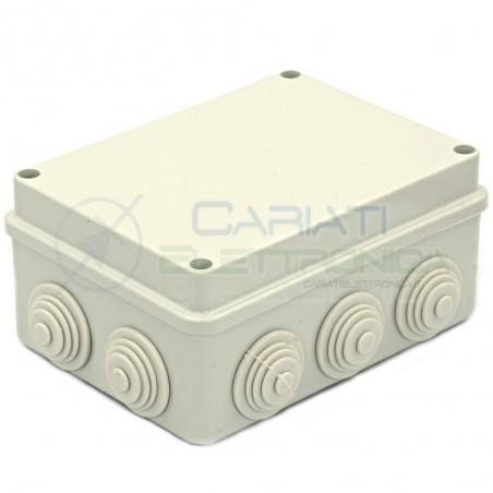 SCATOLA CASSETTA DI DERIVAZIONE 190x140x70mm CON 10 FORI PASSACAVI IP55 FAEG