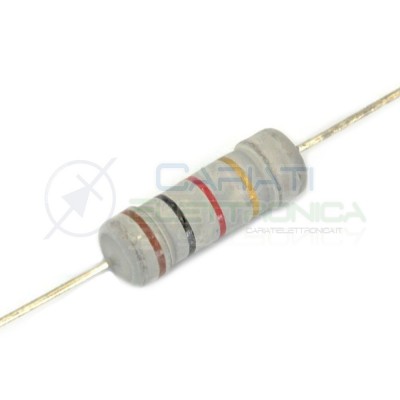 50 PEZZI DI RESISTENZE STRATO CARBONE 6,8 kohm 2W 2 WATT 5% RESISTENZA 6,8kohm