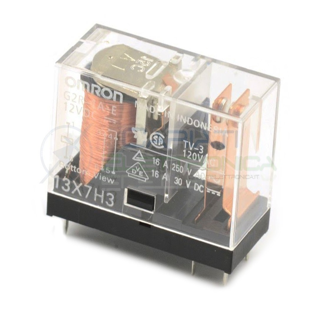Relay Omron G2R-1A-E Voltage coil 12V Spst 16A 250Vac 30V dcOmron