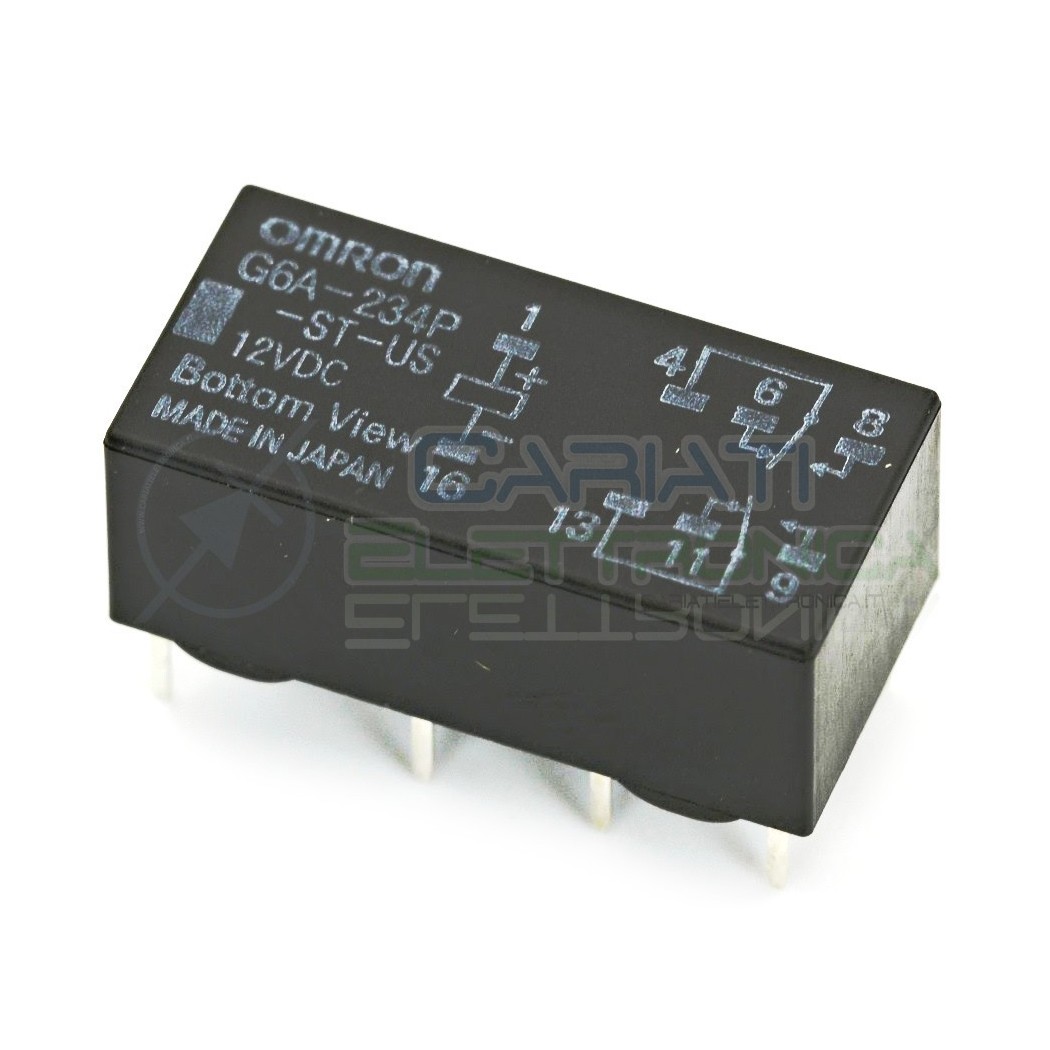 Relè OMRON Doppio contatto G6A-234P-ST-US G6A-234P 12V DPDT 1A 30VDC 0.6A 125VACOmron