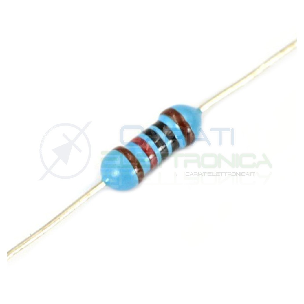50 PEZZI DI RESISTENZE STRATO METALLICO 8,2 Mohm 1/4W 0,25 WATT 1% RESISTENZA 8,2Mohm