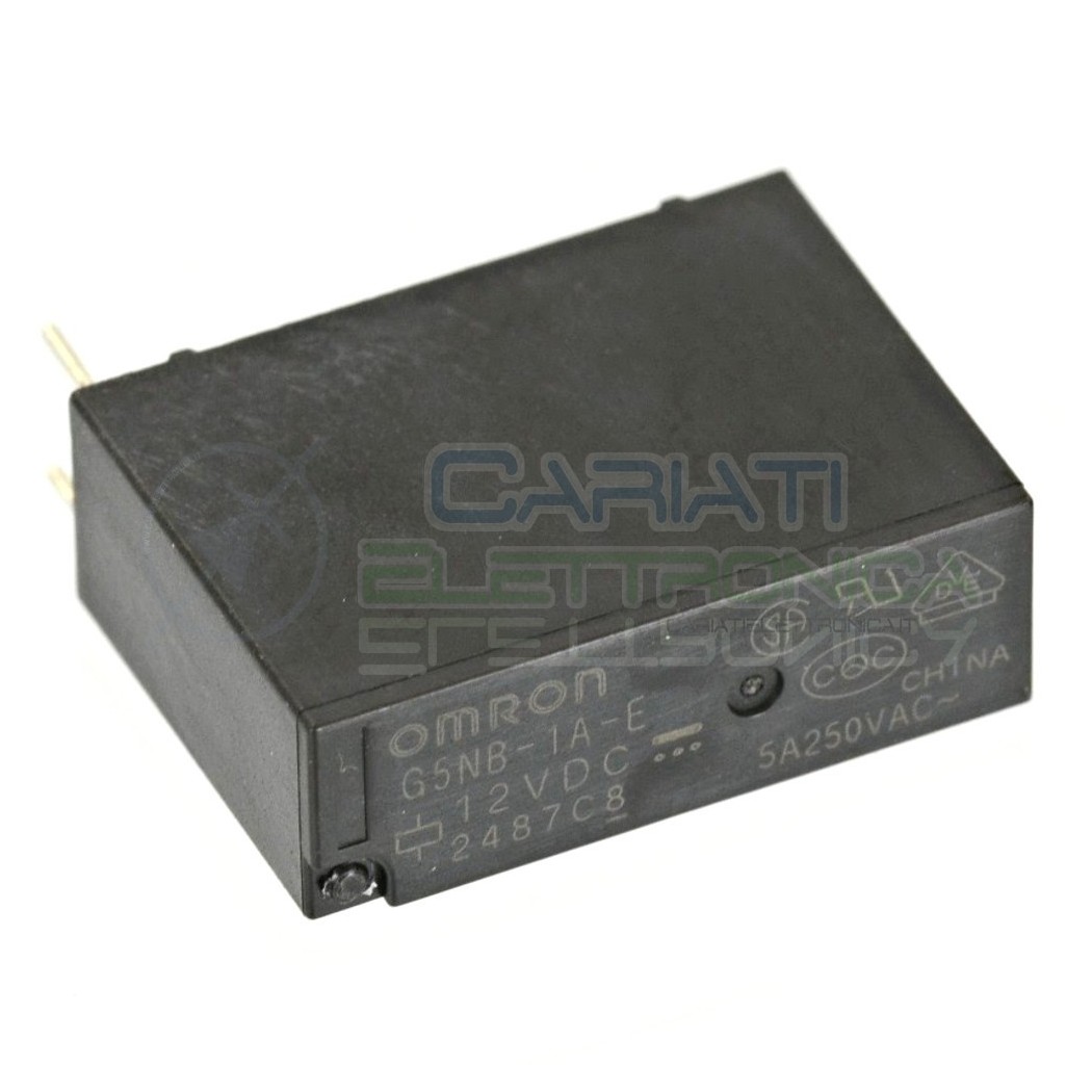 Relè OMRON singolo 1 scambio G5NB-1A-E SPST bobina 12Vdc 250Vac 5A Omron