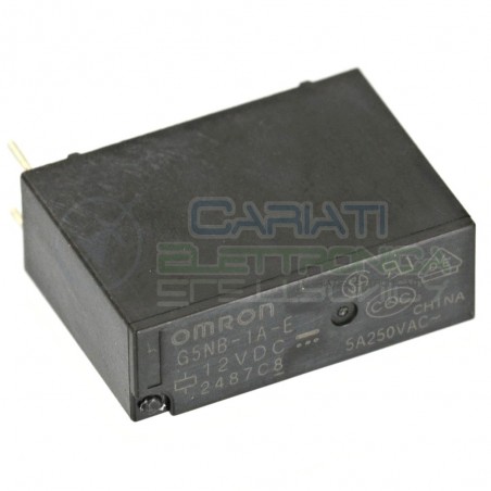 Relè OMRON singolo 1 scambio G5NB-1A-E SPST bobina 12Vdc 250Vac 5A Omron