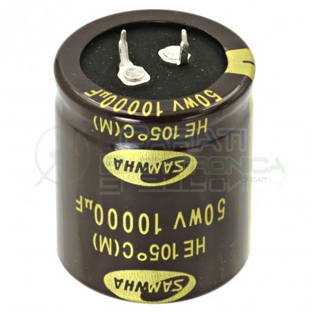 Condensatore Elelettrolitico SNAP-IN 10000uF 50V 35x40 105° PASSO 10mm SAMWHA Samwha