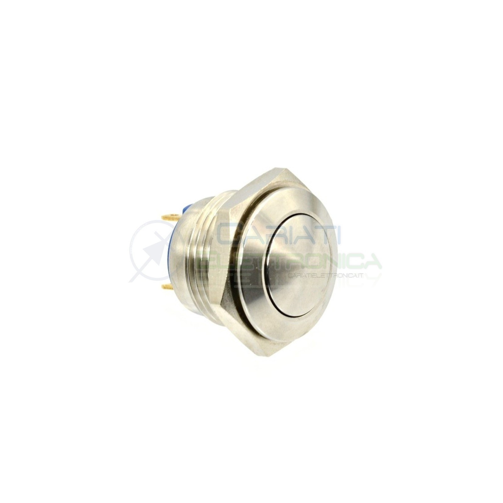 PULSANTE CROMATO NORMALMENTE APERTO SPST 3A 250V 12V