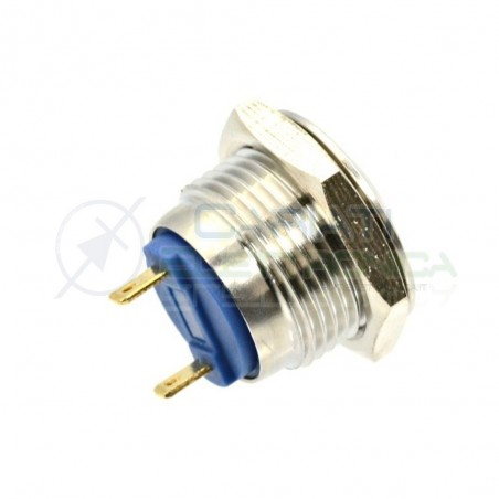 PULSANTE CROMATO NORMALMENTE APERTO SPST 3A 250V 12V
