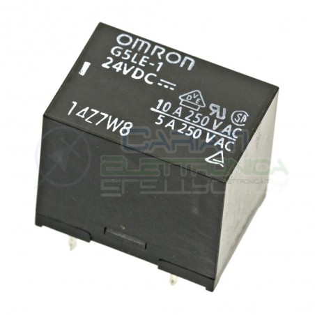 Relè Omron singolo scambio G5LE-1 24Vdc SPDT bobina 24V 250Vac 10A Omron