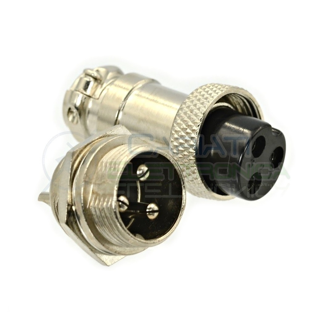 KIT SPINA PRESA MICROFONICA 3 POLI CONNETTORE MASCHIO FEMMINA Generico