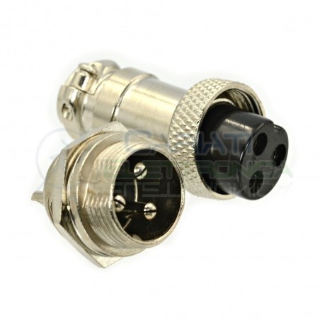 KIT SPINA PRESA MICROFONICA 3 POLI CONNETTORE MASCHIO FEMMINA Generico