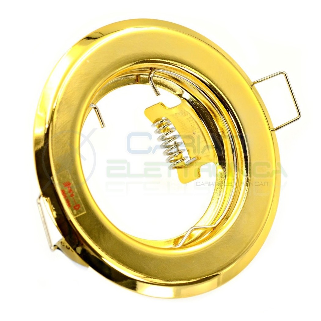 PORTAFARETTO DA INCASSO FISSO PER FARETTO GU10 MR16 LED COLORE OROKanlux