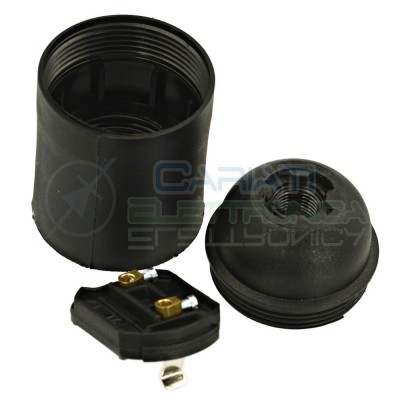Holderlamp E27 black 250V 4ALampo