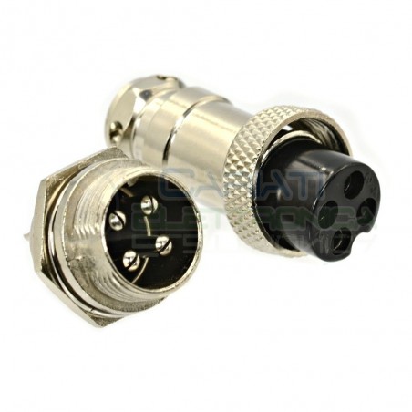 Kit spina presa microfonica 4 Poli connettore maschio femmina Generico