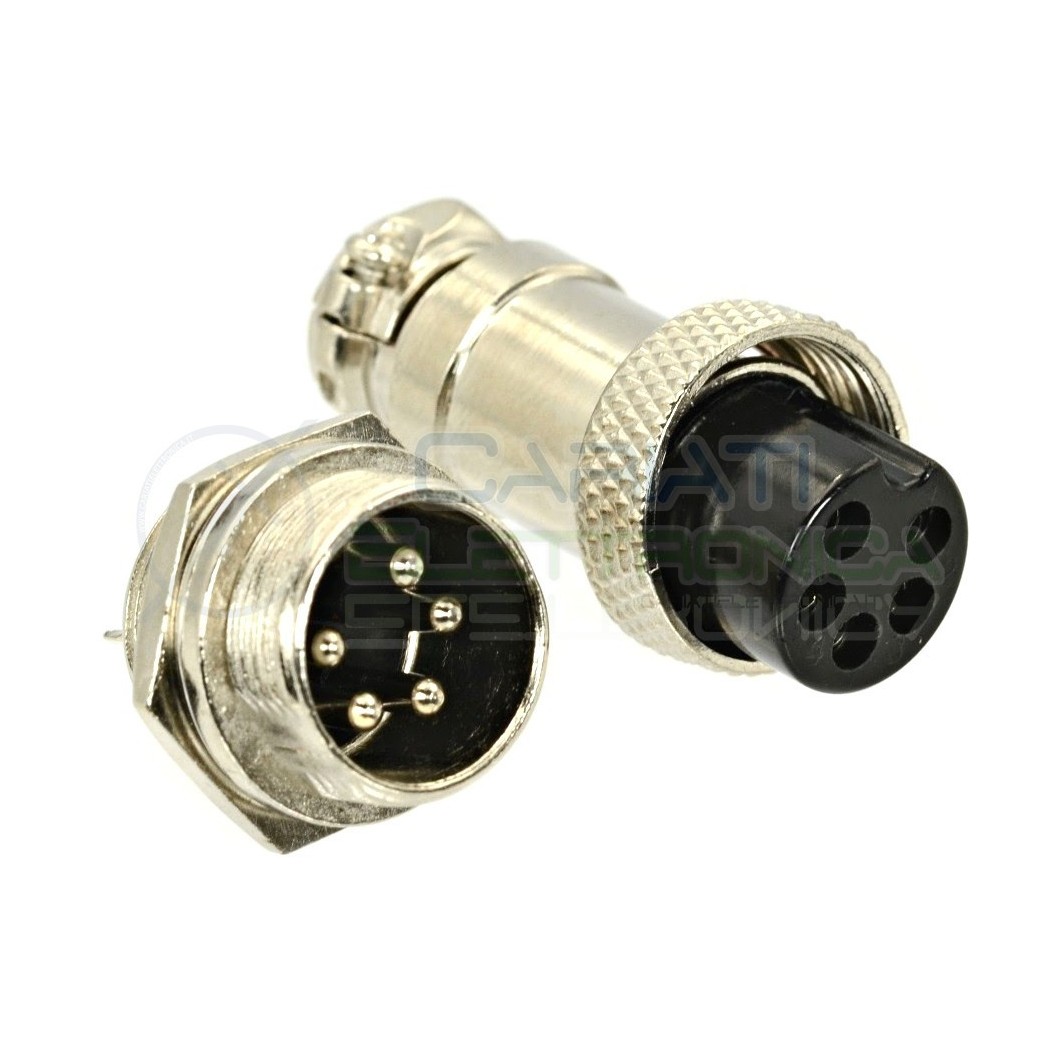 KIT SPINA PRESA MICROFONICA 5 POLI CONNETTORE MASCHIO FEMMINA Generico