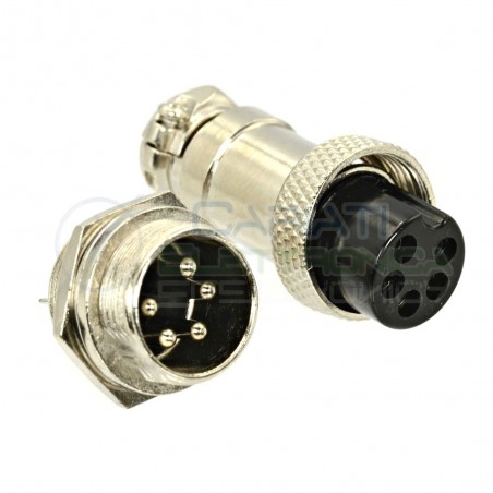 KIT SPINA PRESA MICROFONICA 5 POLI CONNETTORE MASCHIO FEMMINA Generico
