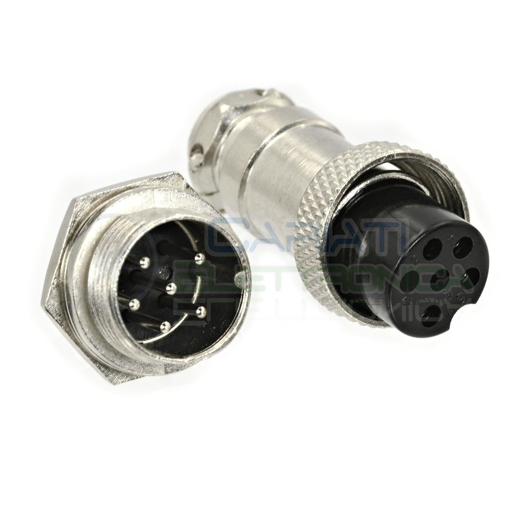 KIT SPINA PRESA MICROFONICA 6 POLI CONNETTORE MASCHIO FEMMINA