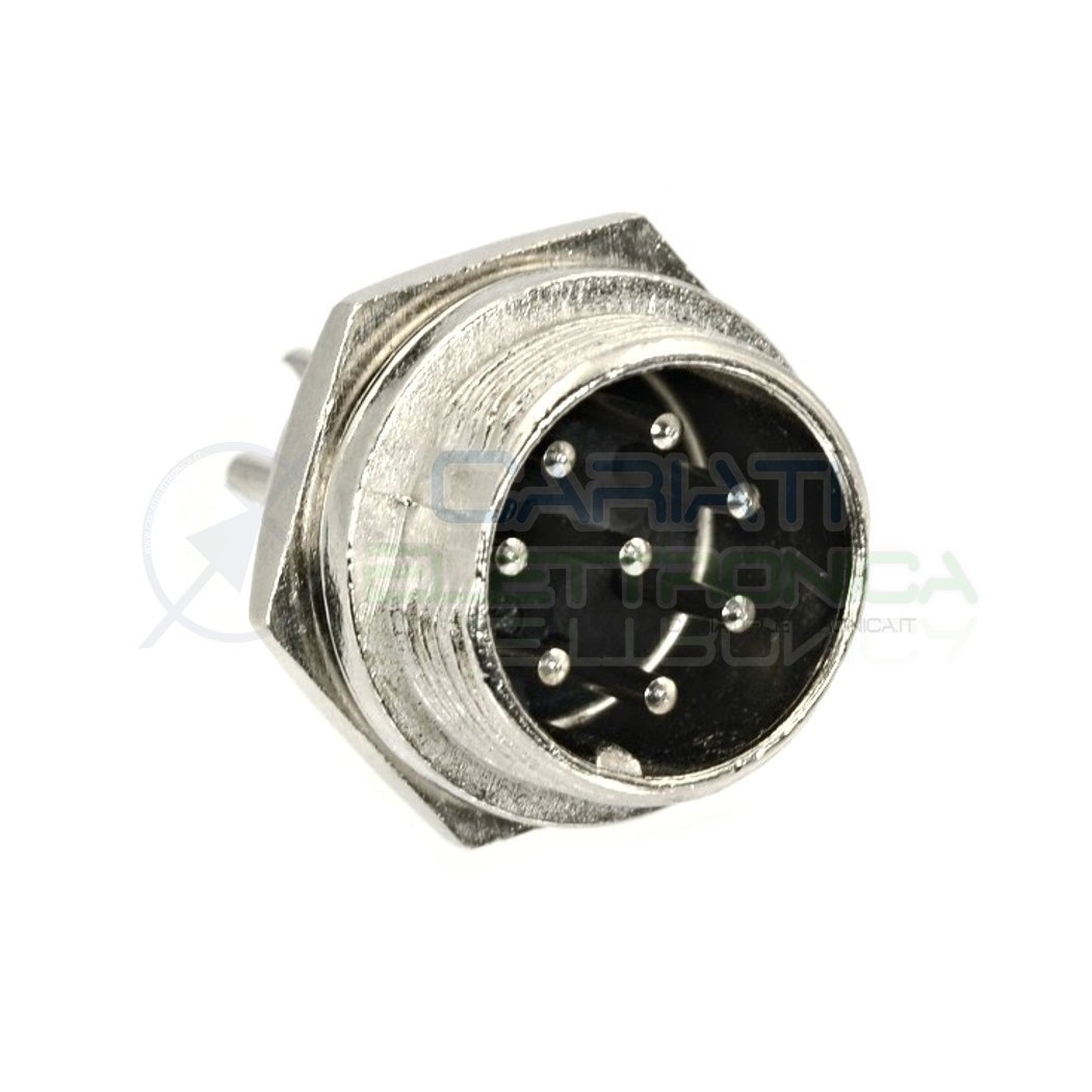 Spina presa Microfonica 8 poli connettore bnc da pannello Generico