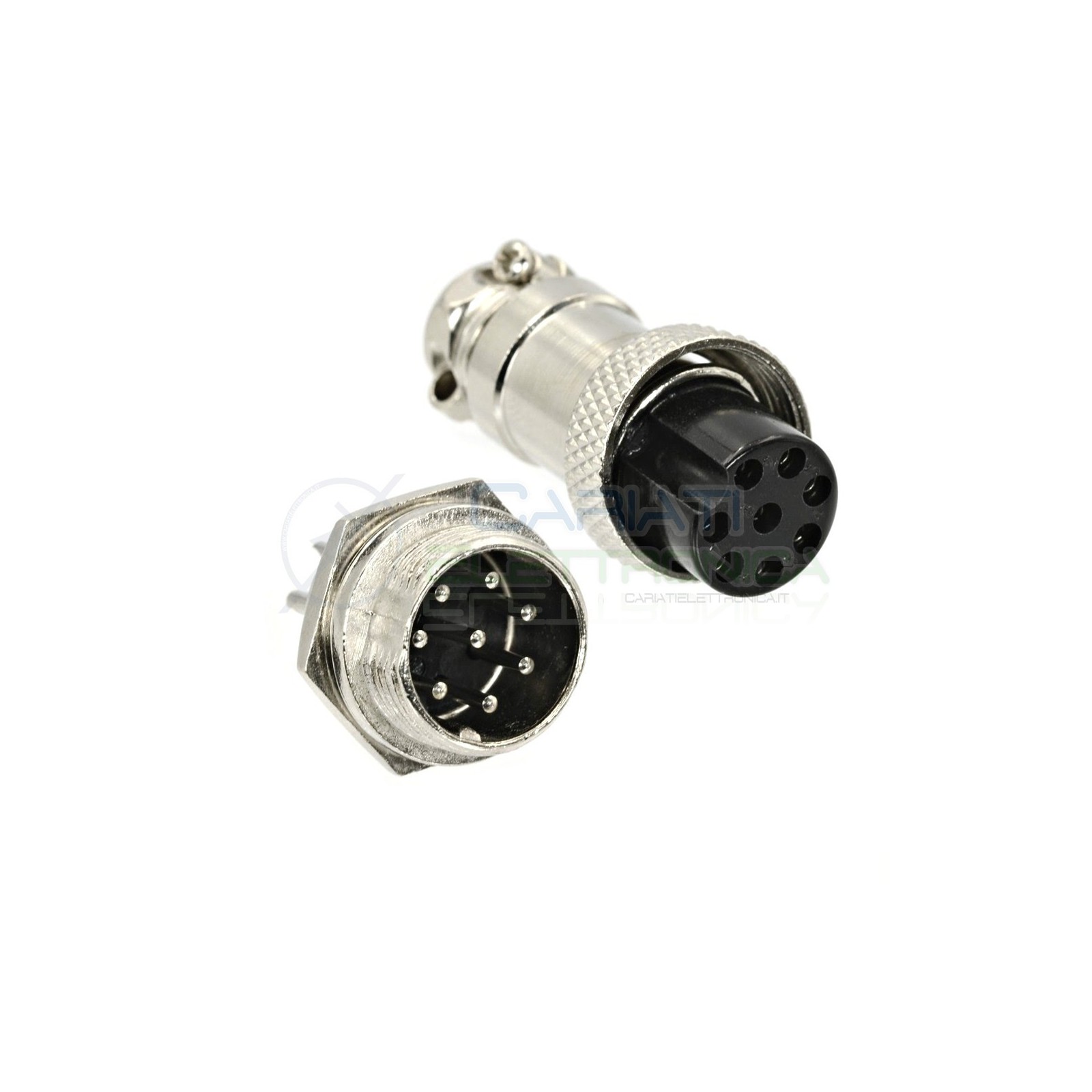 Kit spina presa microfonica 8 poli connettore bnc maschio femmina per cavo Generico