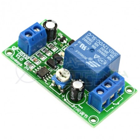 MODULO TEMPORIZZATORE TIMER 0-60 SECONDI 12V REGOLABILE NE555 RELE' RELAYGenerico