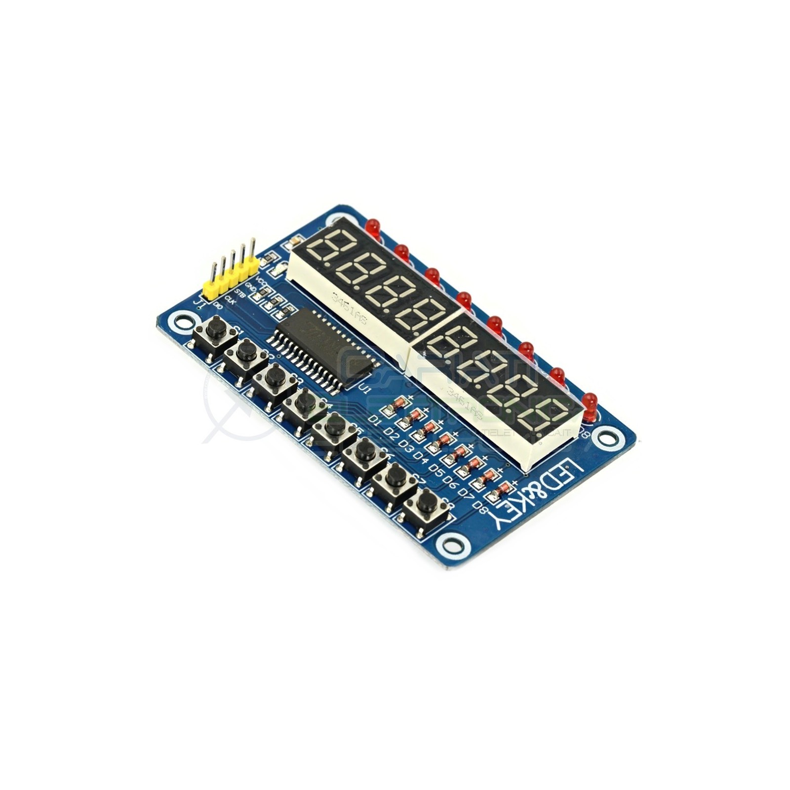 MODULO DISPLAY 7 SEGMENTI TM1638 8 BIT AVR ARDUINO CATODO COMUNE