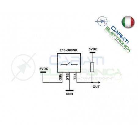 E18-D80NK Sensore Infrarossi fotocellula Ostacoli Ir Npn 5V Dc 12V Generico
