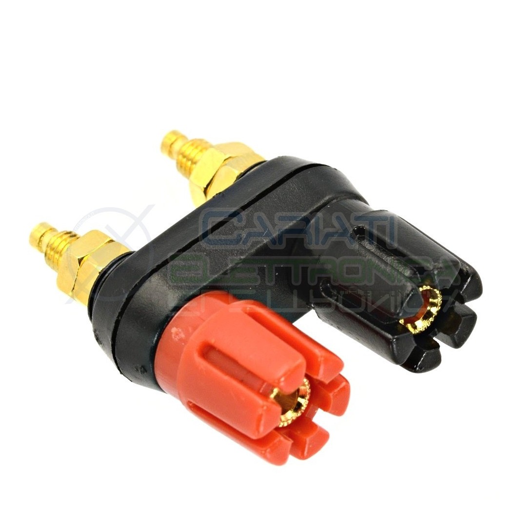 Connettore a Banana 4mm 2 VIE ORO Rosso Nero doppio Speaker Binding Post Generico