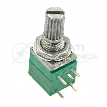 1 Pezzo Potenziometro Lineare 20 Kohm B20K RV097NS 15mm con INTERRUTTOREGenerico