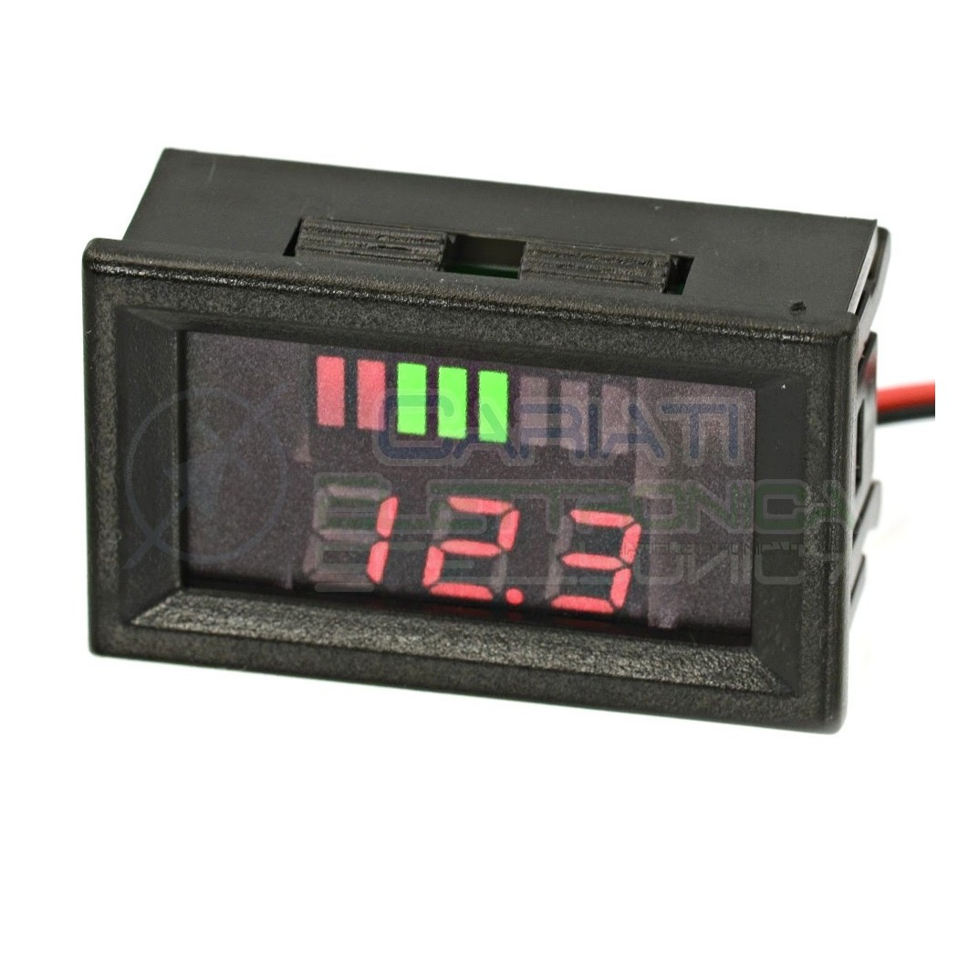 Indicatore Di Livello Batteria Voltmetro Display Led Per Batterie A Piombo 12V Generico