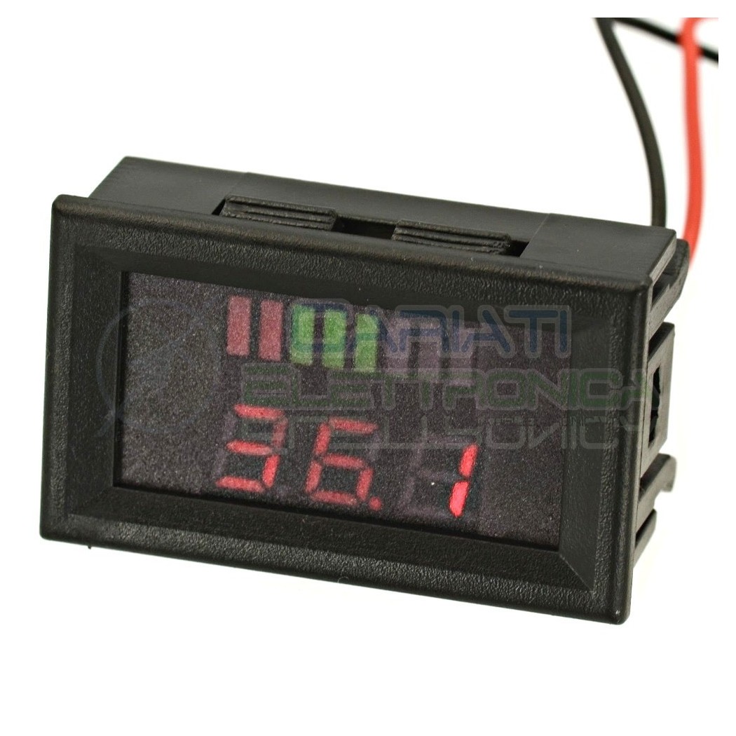 INDICATORE DI CARICA VOLTMETRO Display led per batterie al piombo 36VGenerico