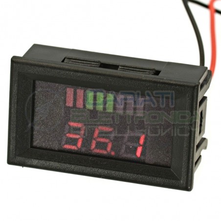 INDICATORE DI CARICA VOLTMETRO Display led per batterie al piombo 36VGenerico