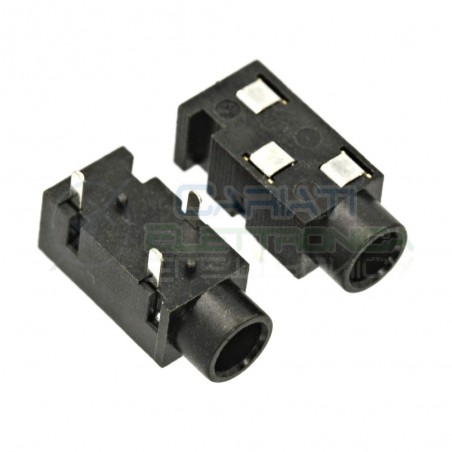 2 PEZZI CONNETTORE JACK SPINA AUDIO FEMMINA 3.5 mm da PCB