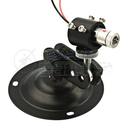 SUPPORTO STAFFA INNESTO ORIENTABILE 360° NERO PER MODULI LASER FINO A 15mm Generico