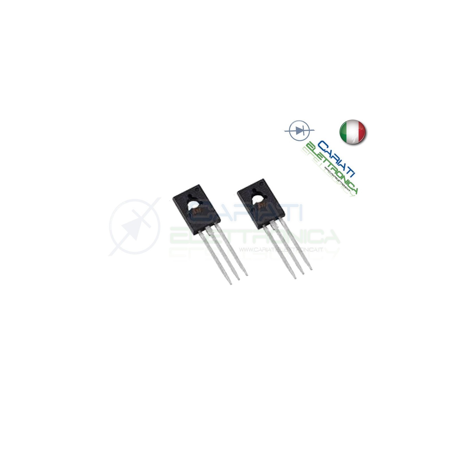 2 PEZZI BD138 transistor PNP 60V 1.5A