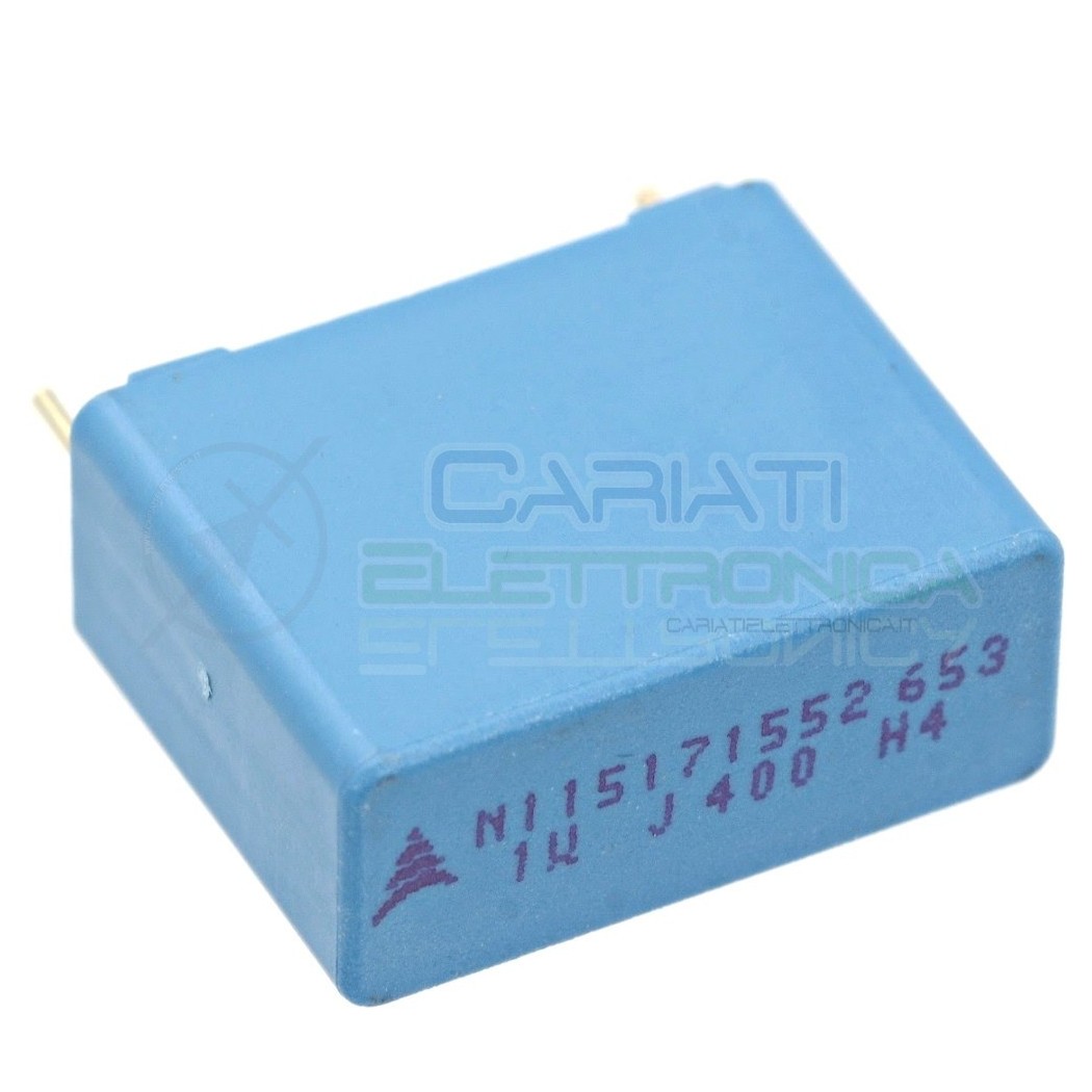 Condensatore polipropilene 1uF 1 uF 400Vdc 200Vac MKP Passo 22.5mm 5%