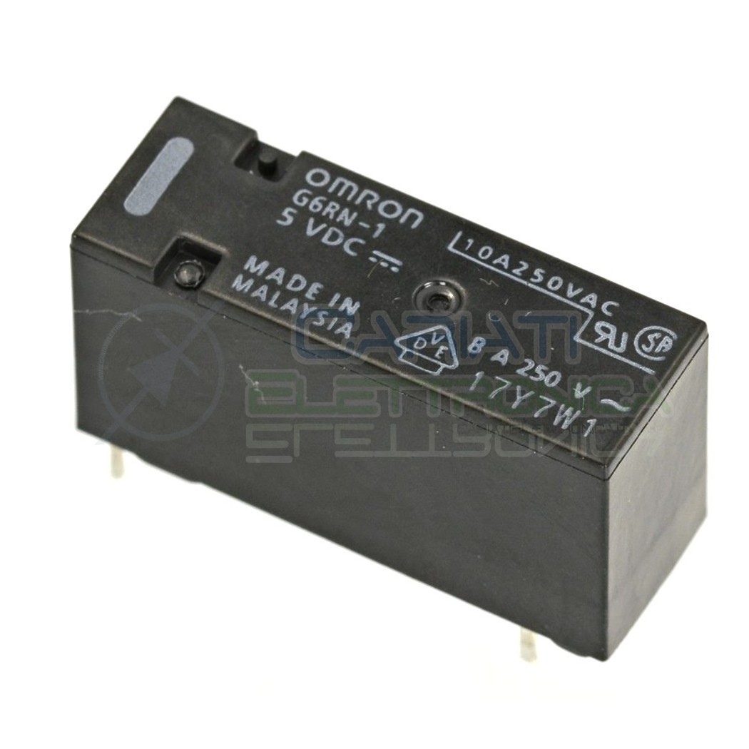Relè singolo 1 scambio Omron G6RN-1 5 VDC 5V DC 8A 250V SPDT Omron