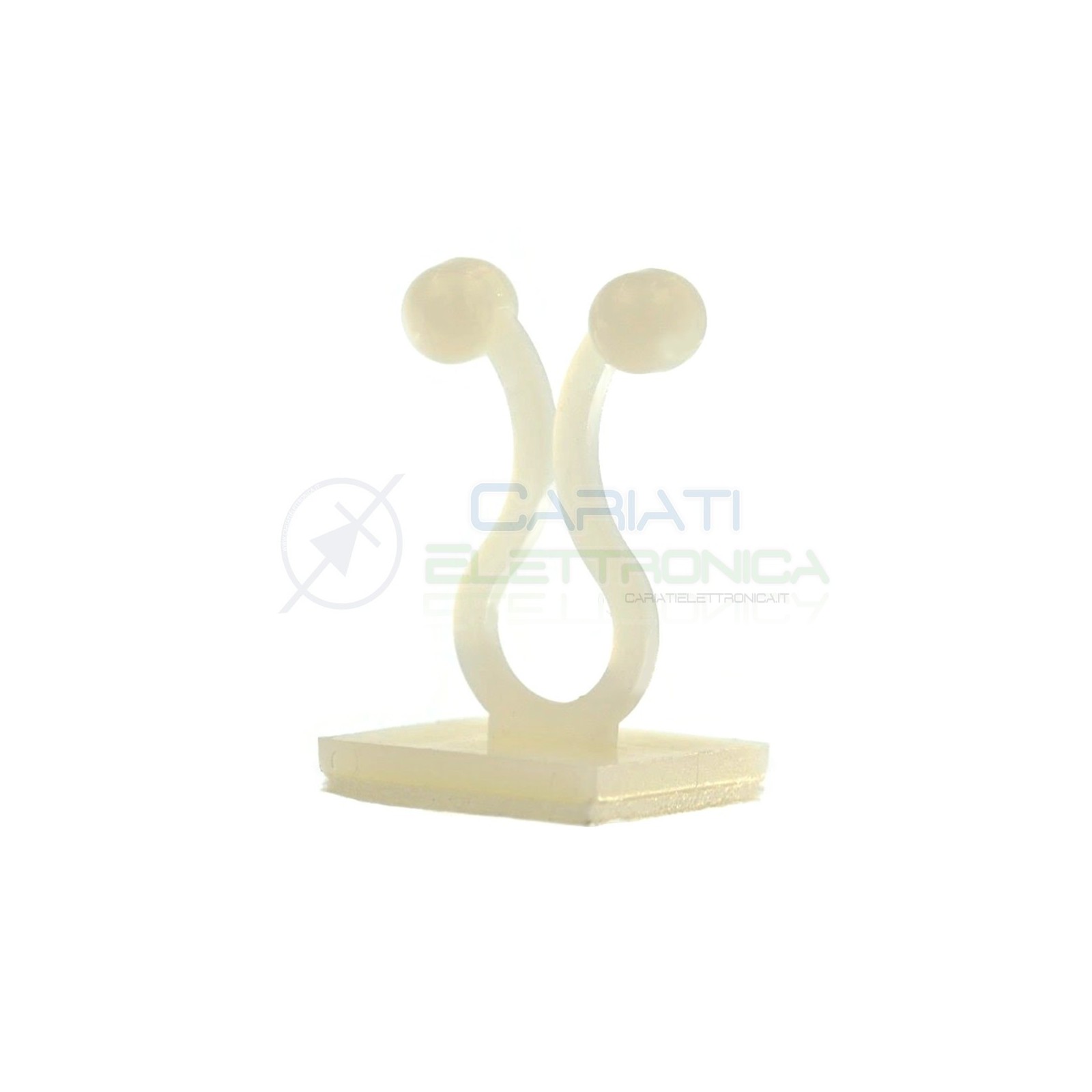 5 PEZZI FERMACAVO PER FISSAGGIO CAVO ADESIVO NYLON 66 DIAMETRO MAX 7.9mm