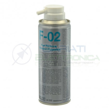 F-02 200ml DUE-CI SPRAY ANTI FLUSSANTE FLUX REMOVER ANTIFLUX CON SPAZZOLINA F02Due-Ci