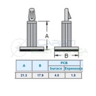 4 Pezzi Distanziale 21,3mm supporto adesivo per circuiti stampati pcb Kss