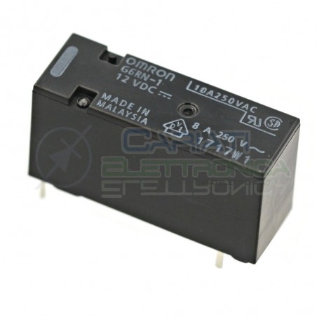 Relè singolo 1 scambio Omron G6RN-1 12 VDC 12V DC 8A 250V SPDT Omron