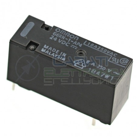 Relè singolo 1 scambio Omron G6RN-1-AP-4 24 VDC 24V DC 8A 250V SPDT Omron