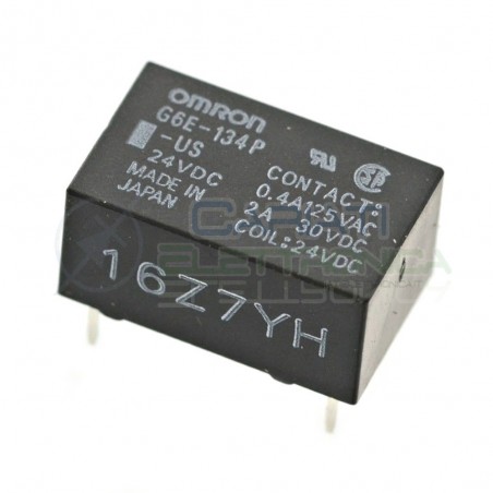 Relè G6E-134P-US 24V Dc SPDT 2A 30V 0.4A 125V singolo 1 scambio Omron Omron