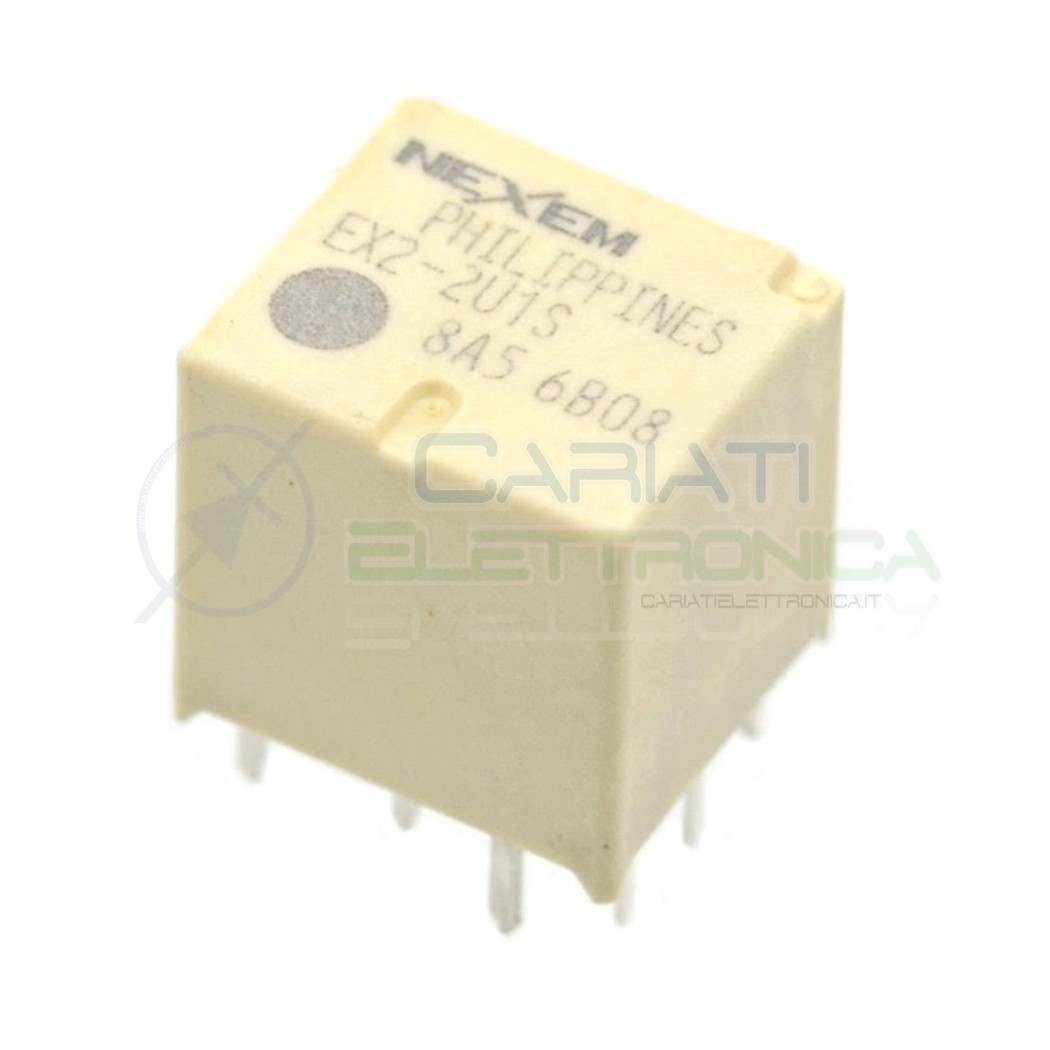 Doppio Relè elettromagnetico 2x SPDT bobina 12V 30A 10 pin EX2-2U1S NEC NEXEM Nexem
