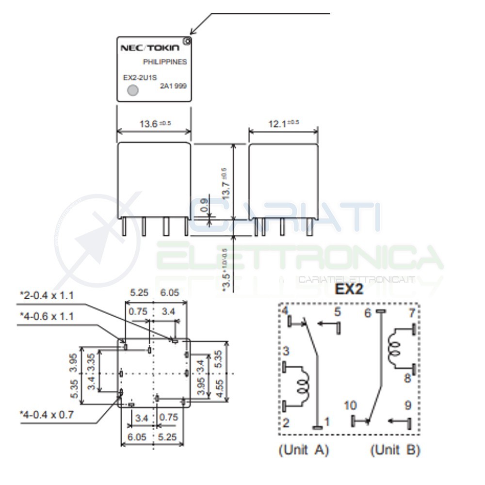 Relè Elettromagnetico SPDT LMR1-9D - Bobina 9VDC, 12A/250VAC, Per Montaggio PCB