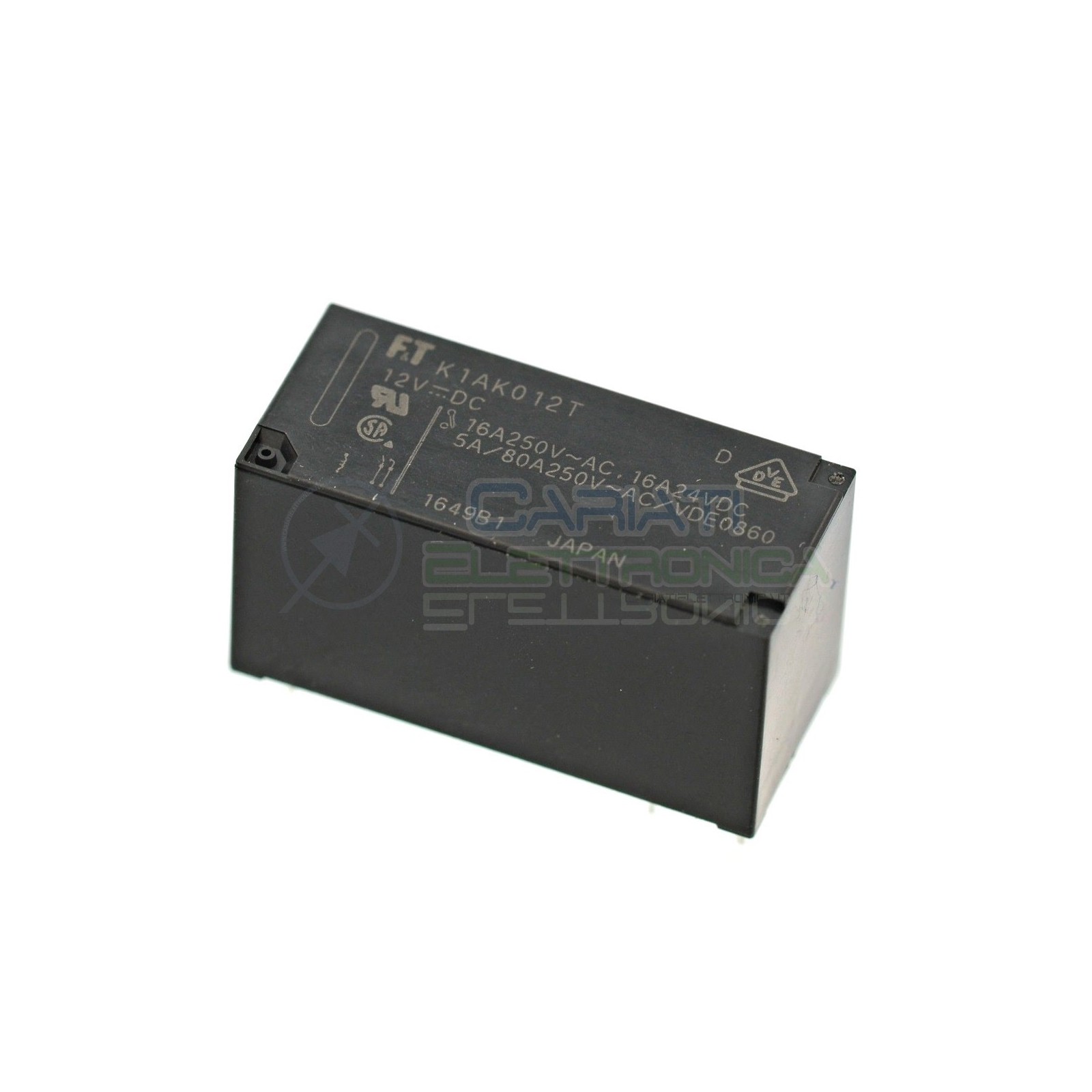 Relè singolo scambio Fujitsu FTR-K1AK012T bobina 12V SPST CONTATTI 16A 250Vac 24VdcFujitsu