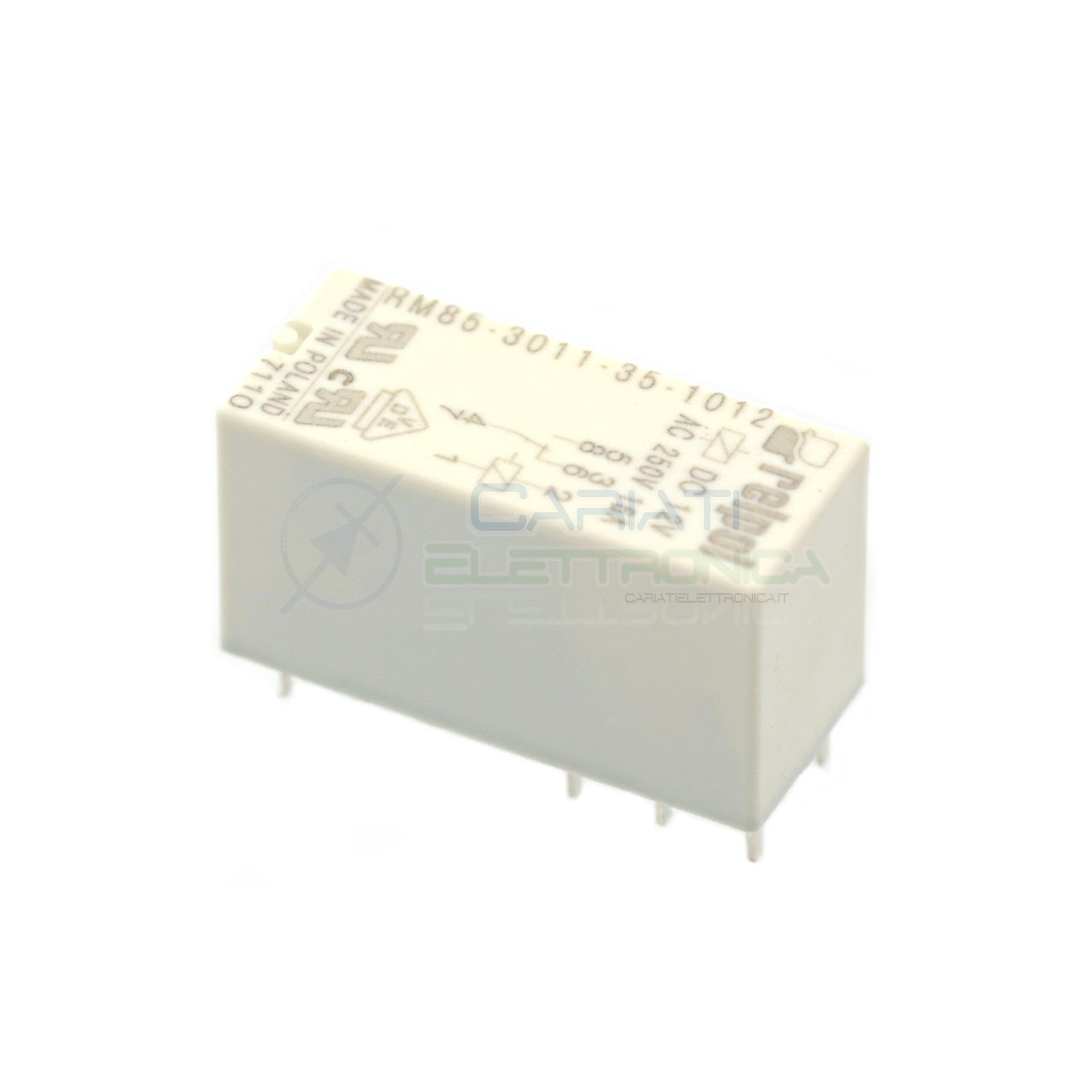 Relè singolo scambio RELPOL RM85-3011-35-1012 bobina 12V SPST 16A 250Vac 24VdcRelpol