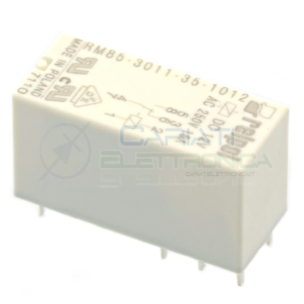 Relè singolo scambio RELPOL RM85-3011-35-1012 bobina 12V SPST 16A 250Vac 24VdcRelpol