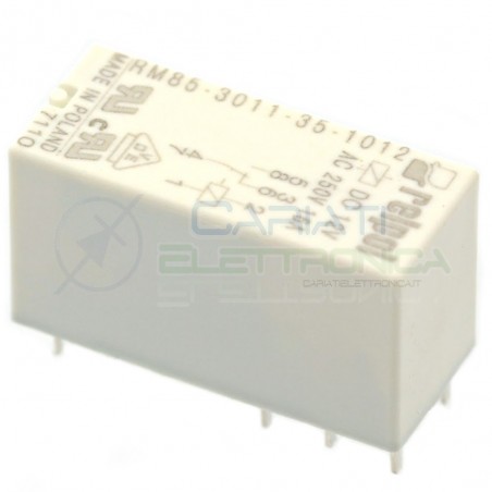 Relè singolo scambio RELPOL RM85-3011-35-1012 bobina 12V SPST 16A 250Vac 24VdcRelpol