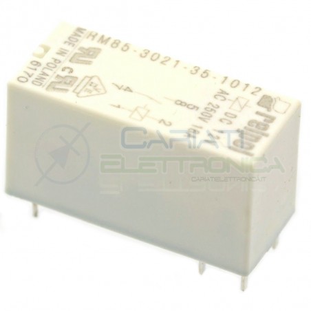 Relè singolo scambio RELPOL RM85-3021-35-1012 bobina 12V SPST 16A 250Vac 24Vdc Relpol