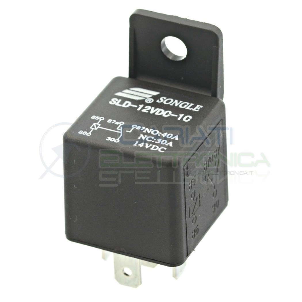 Relay 12v 30A 40A Songle SLD-12VDC-1C 5 pins Auto Camper UniversalSongle