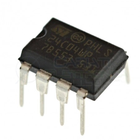 2 PEZZI Memoria seriale ST 24C04 EEPROM seriale 512 byte I2C DIP8 ST MICROELECTRONICS